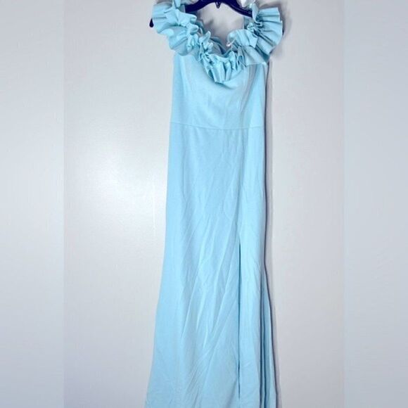AQUA Ruffled Off The Shoulder Formal Dress, gown evening dress size 8 - Picture 5 of 10